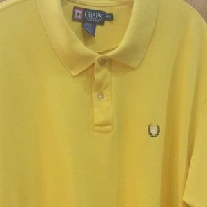 2/ $12 Chaps Yellow Cotton Polo Shirt XL